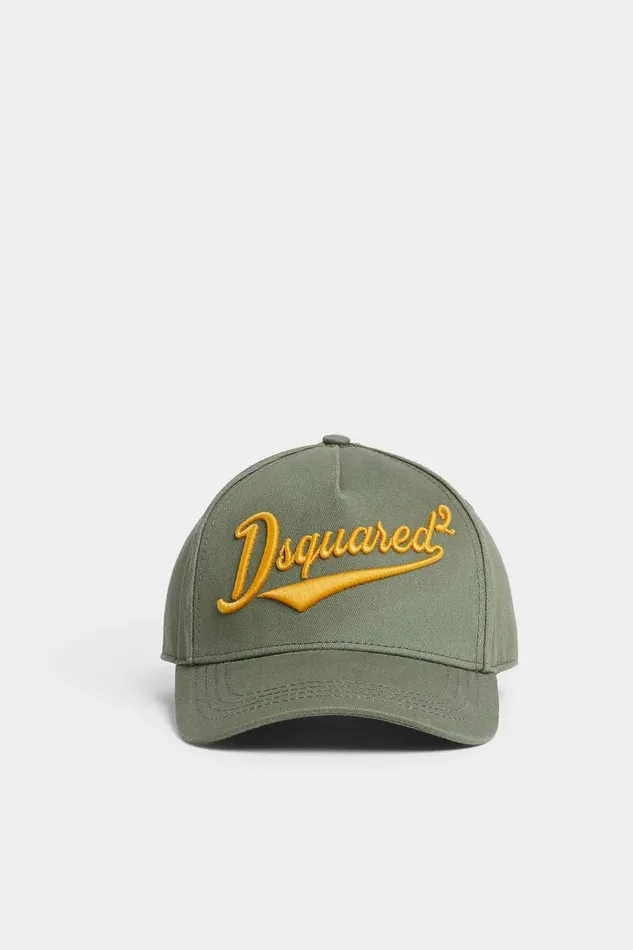 Dsquared2 Headwear Logo Embroidered Baseball Cap Military Green 8211 Men