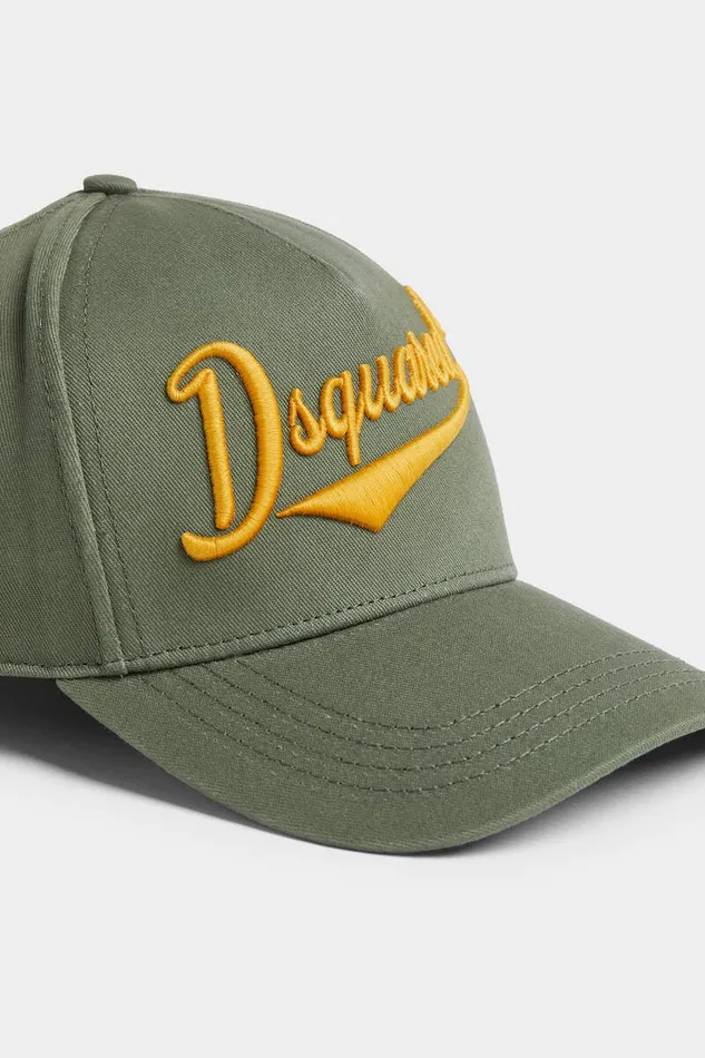 Dsquared2 Headwear Logo Embroidered Baseball Cap Military Green 8211 Men