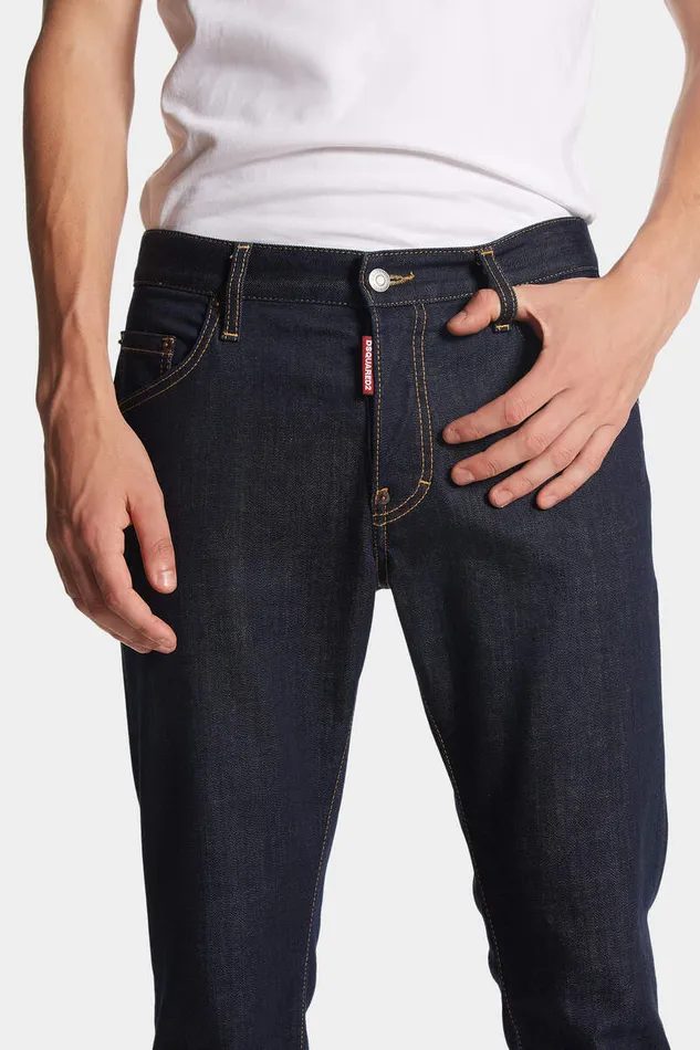 Dsquared2 Jeans Dark Rinse Wash Skater Jeans Navy 8211 Men