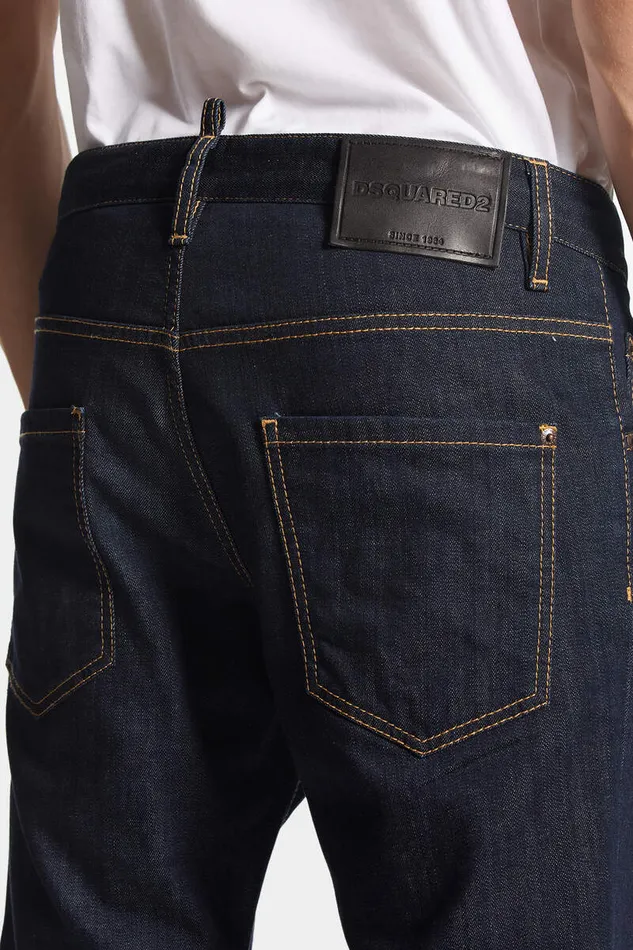 Dsquared2 Jeans Dark Rinse Wash Skater Jeans Navy 8211 Men