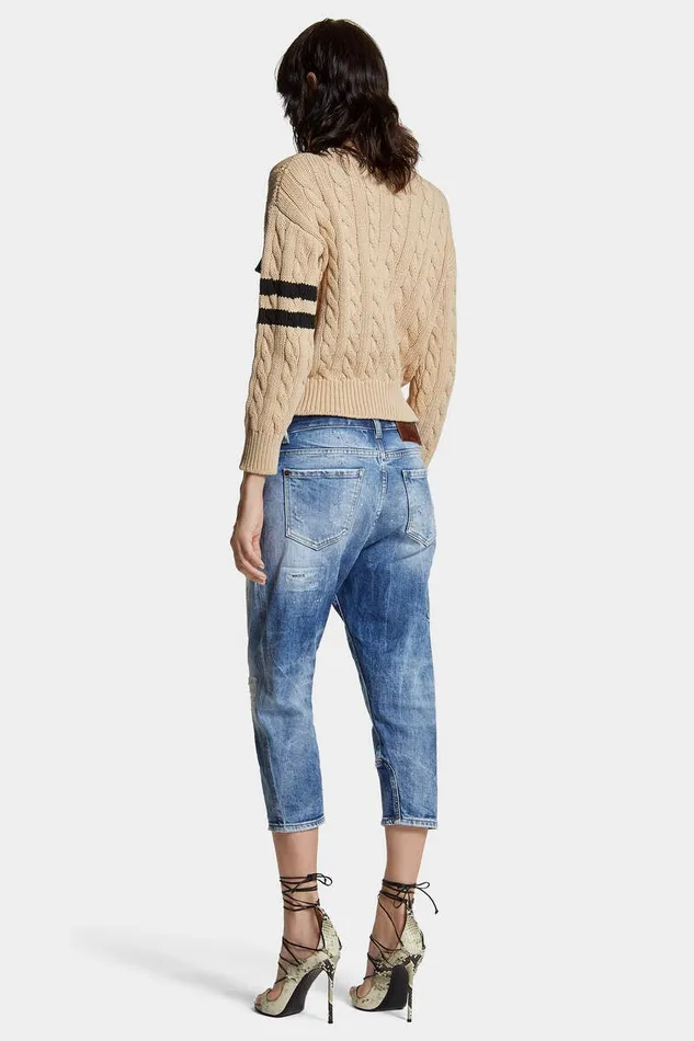 Dsquared2 Jeans Light Scarface Wash Baby Carpenter Jeans Navy 8211 Women