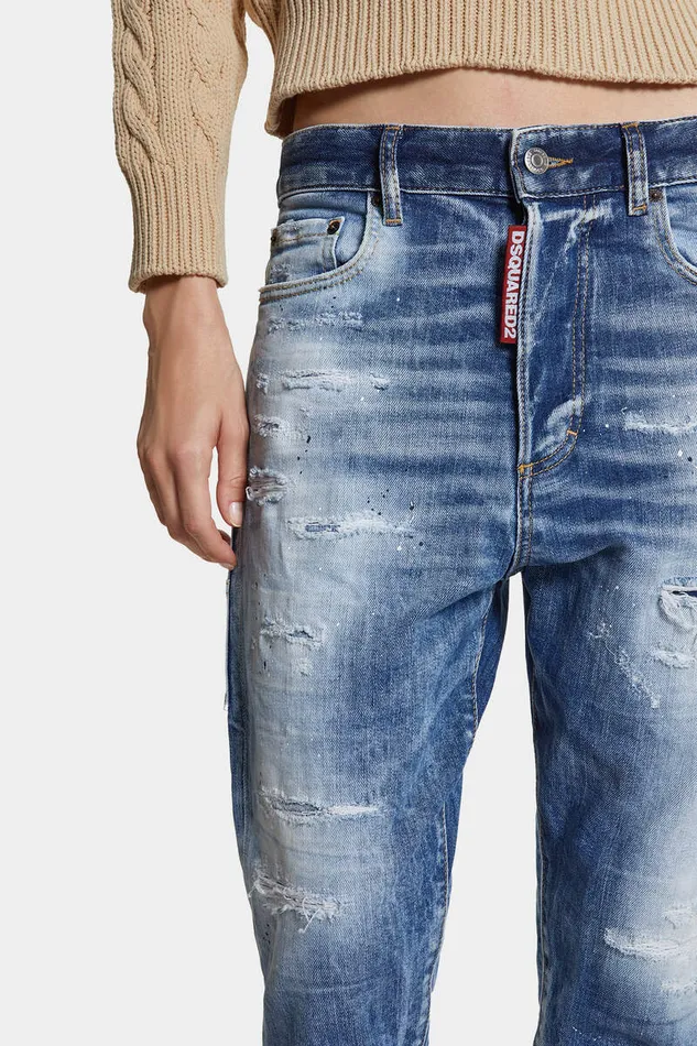 Dsquared2 Jeans Light Scarface Wash Baby Carpenter Jeans Navy 8211 Women