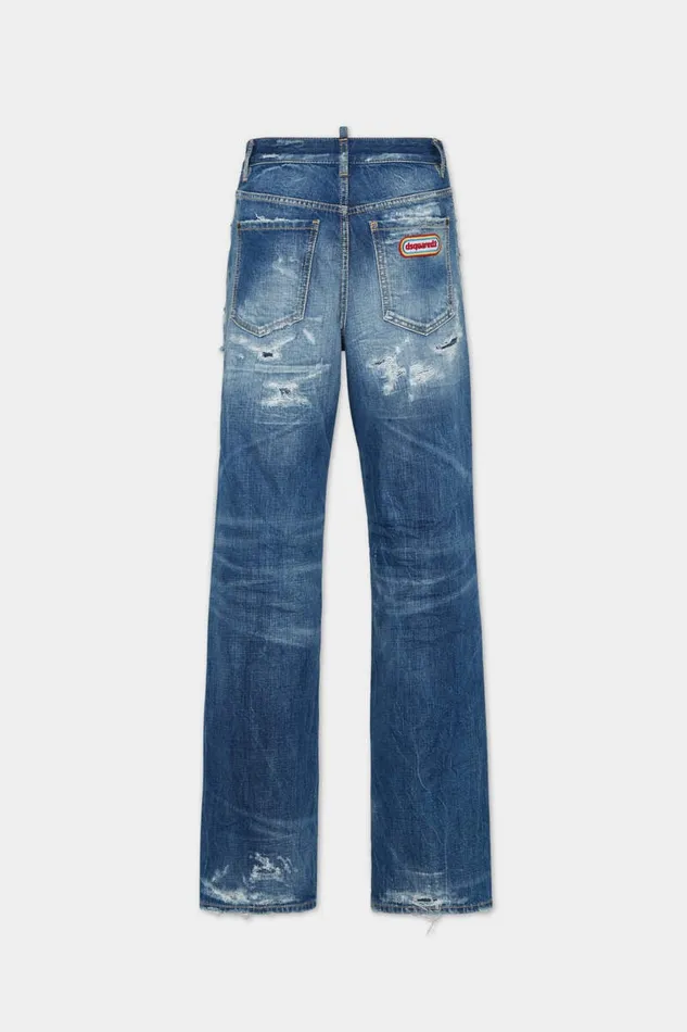 Dsquared2 Jeans Medium Super Ripped Wash San Diego Jeans Navy 8211 Women
