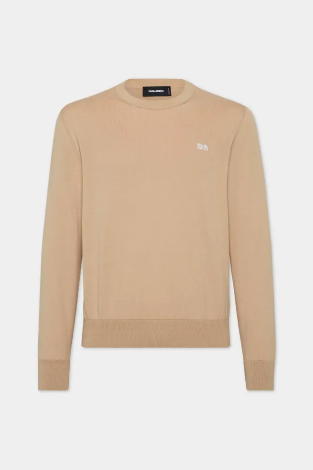 Dsquared2 Knitwear D2 Crewneck Pullover Sand 8211 Men