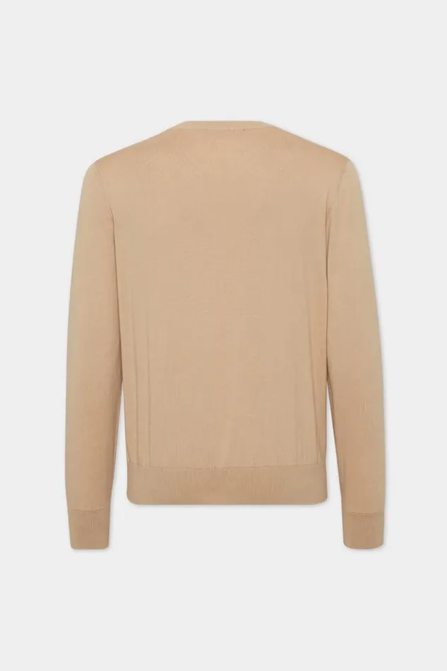 Dsquared2 Knitwear D2 Crewneck Pullover Sand 8211 Men