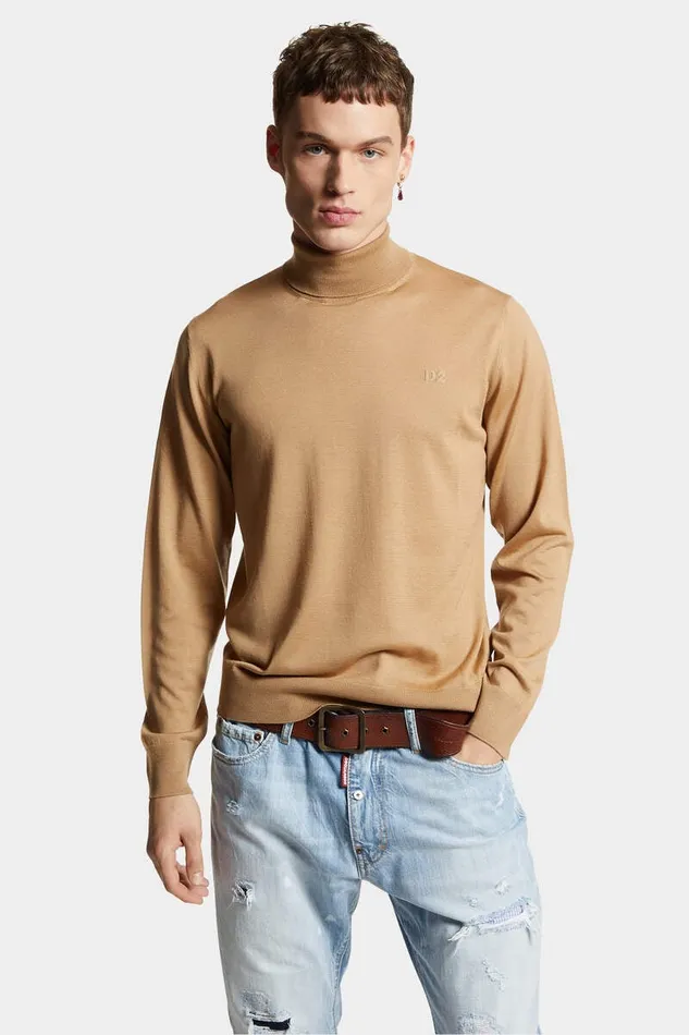 Dsquared2 Knitwear Turtleneck Pullover Beige 8211 Men