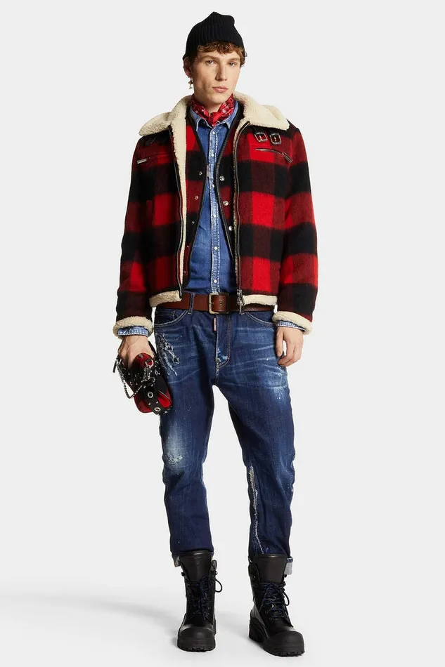 Dsquared2 Shirts Medium Wash Classic Western Shirt Navy 8211 Men