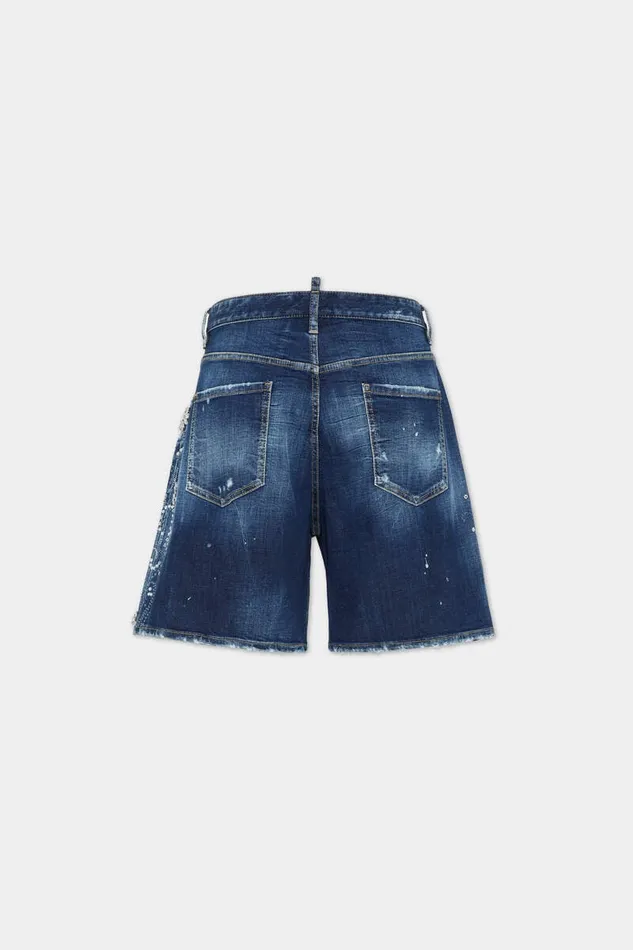 Dsquared2 Shorts Dark Rodeo Wash Elastic Boxer Shorts Navy 8211 Men