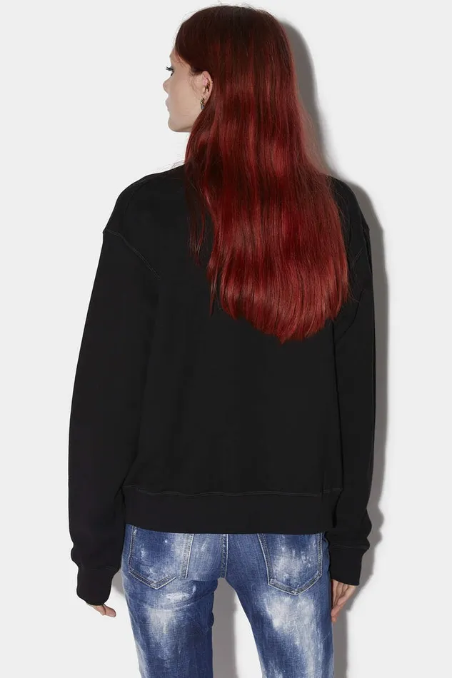 Dsquared2 Sweatshirts Be Icon Sweatshirt Black 8211 Women