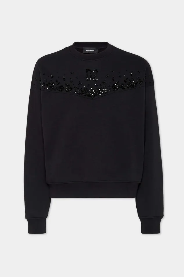 Dsquared2 Sweatshirts Cypro Fit Bead Sweatshirt Black 8211 Men