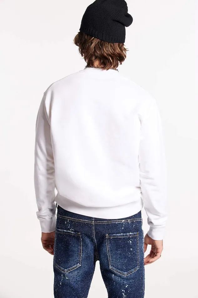 Dsquared2 Sweatshirts Eco Dyed Cool Sweatshirt White 8211 Men