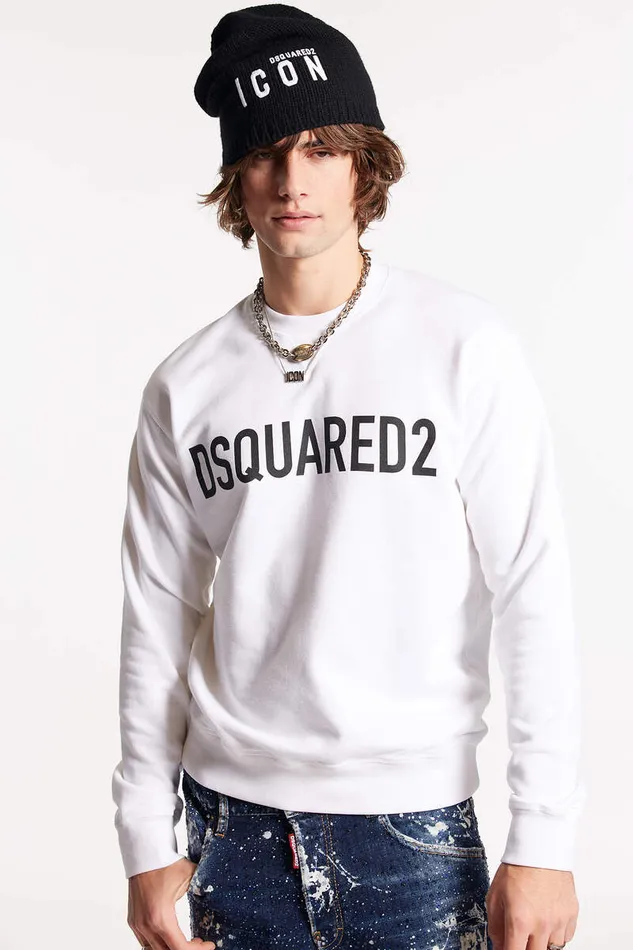 Dsquared2 Sweatshirts Eco Dyed Cool Sweatshirt White 8211 Men