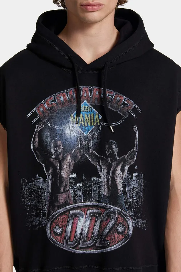 Dsquared2 Sweatshirts Wash Adriana Fit Catenia Hoodie Black 8211 Men