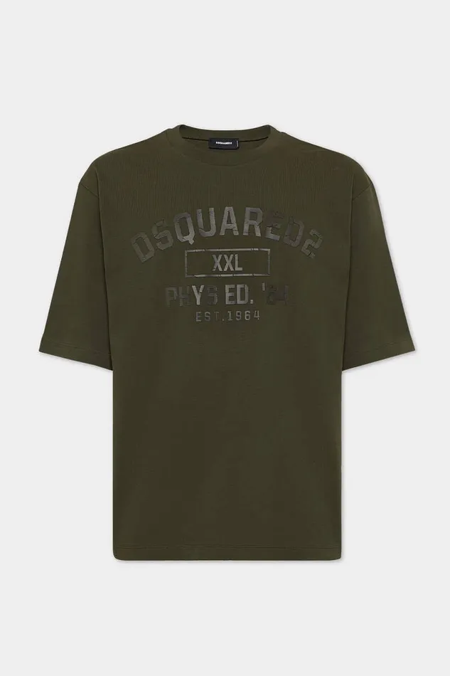 Dsquared2 TShirts and Polo Loose Fit Phys Ed TShirt Beech Brown 8211 Men
