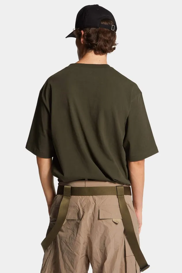 Dsquared2 TShirts and Polo Loose Fit Phys Ed TShirt Beech Brown 8211 Men