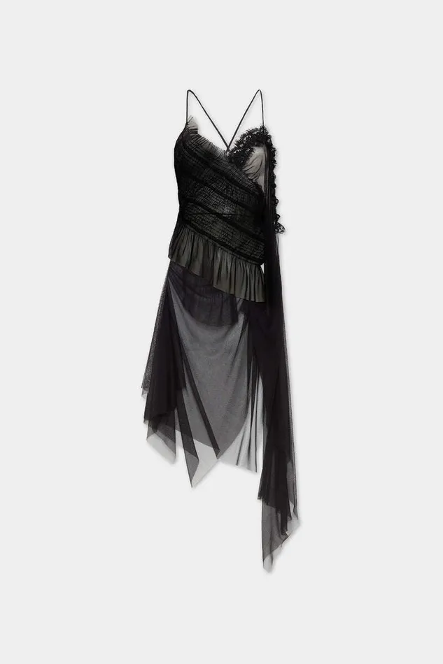 Dsquared2 Tops and TShirts Delicate Sheer Camisole Black 8211 Women