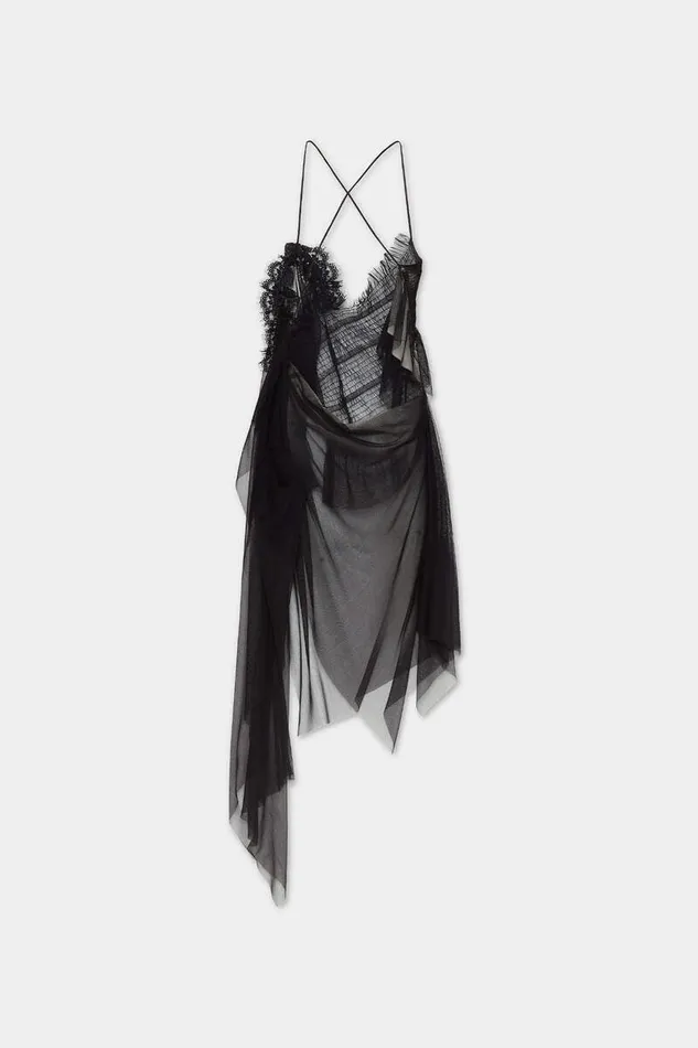 Dsquared2 Tops and TShirts Delicate Sheer Camisole Black 8211 Women