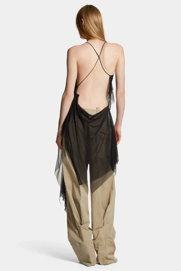Dsquared2 Tops and TShirts Delicate Sheer Camisole Black 8211 Women