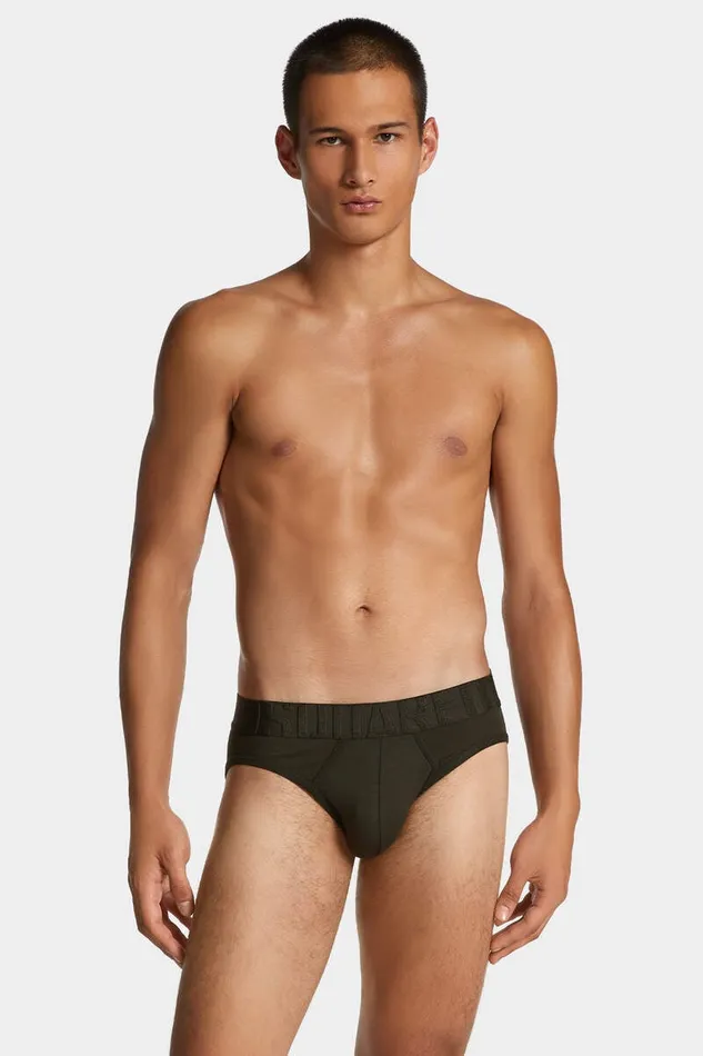Dsquared2 Underwear Tonal Logo Brief Dark Green 8211 Men