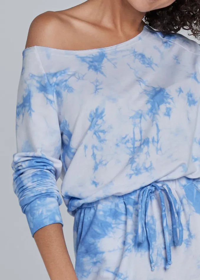EASY LOUNGE JUMPSUIT Blue and White Women VENUS Jumpsuits