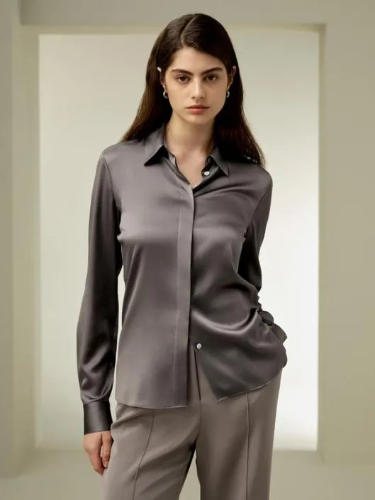 Elegant Silhouette Silk Shirt Women Blouses Lilysilk Shirts