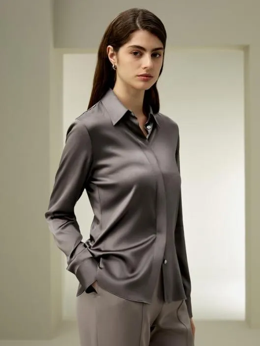 Elegant Silhouette Silk Shirt Women Blouses Lilysilk Shirts
