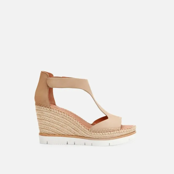 Elyssa Easy TStrap Wedge Sandal Mushroom Women Kenneth Cole Gentle Souls