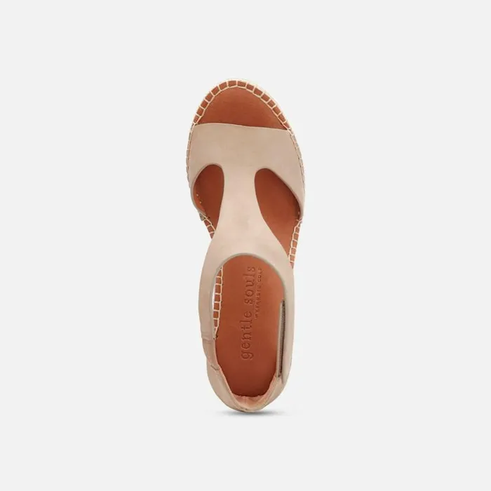 Elyssa Easy TStrap Wedge Sandal Mushroom Women Kenneth Cole Gentle Souls
