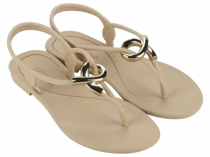 ENLACE SANDAL BEIGE Flat Sandals NOVO Shoes Women