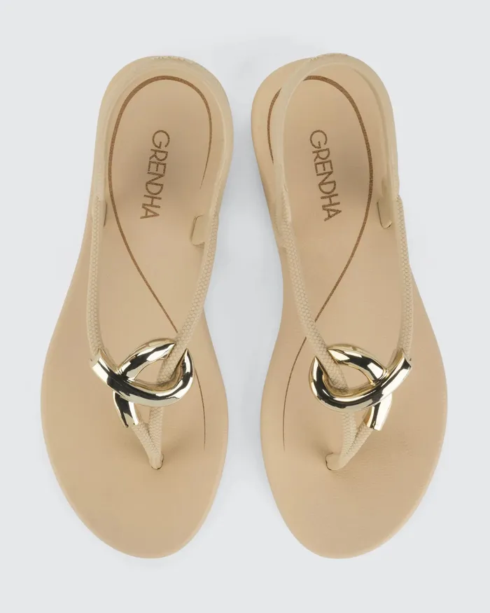 ENLACE SANDAL BEIGE Flat Sandals NOVO Shoes Women ENLACE SANDAL BEIGE Flat Sandals NOVO Shoes Women