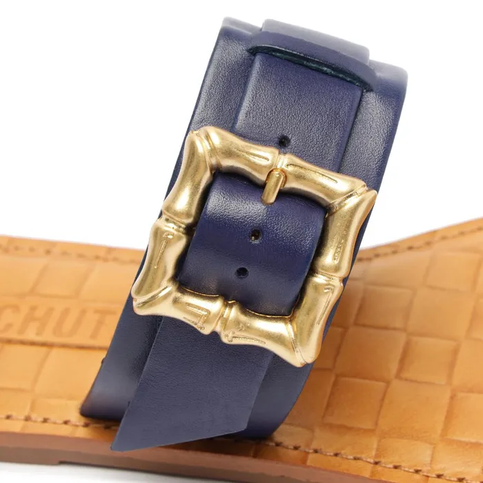 Enola Double Leather Sandal Blue Women Schutz Shoes Enola