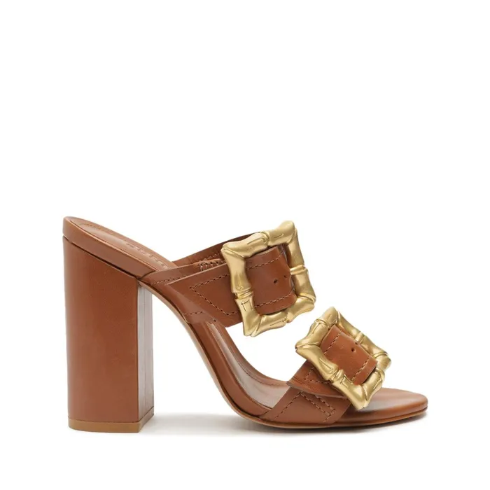 Enola Leather Sandal New Wood Women Schutz Shoes Enola