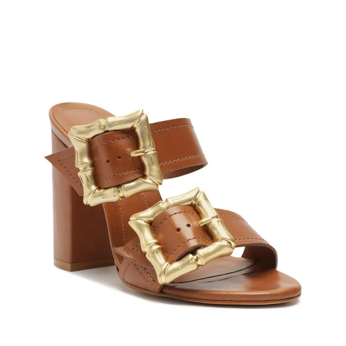 Enola Leather Sandal New Wood Women Schutz Shoes Enola