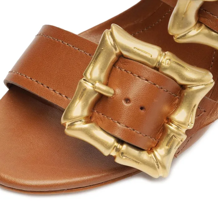 Enola Leather Sandal New Wood Women Schutz Shoes Enola
