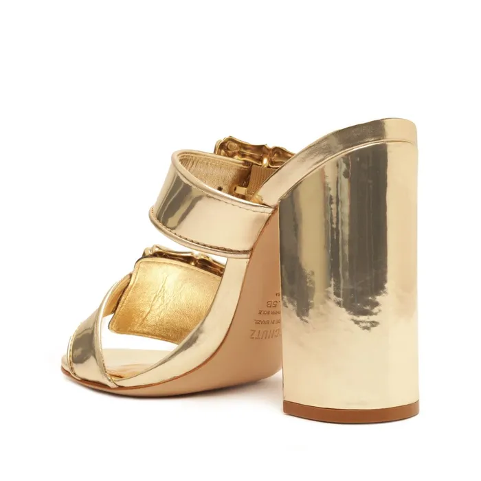 Enola Specchio Sandal Gold Women Schutz Shoes Enola