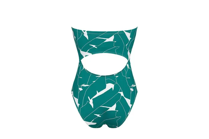 ERES Alligator Bustier OnePiece Imprime Bananiers Jungle Women OnePiece Swimsuits