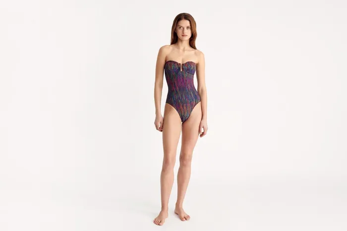 ERES Halo Bustier OnePiece Imprime Cameleon Women OnePiece Swimsuits