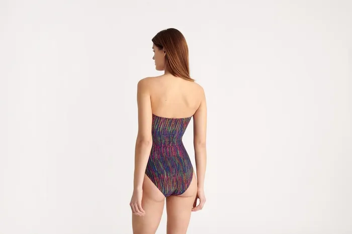 ERES Halo Bustier OnePiece Imprime Cameleon Women OnePiece Swimsuits