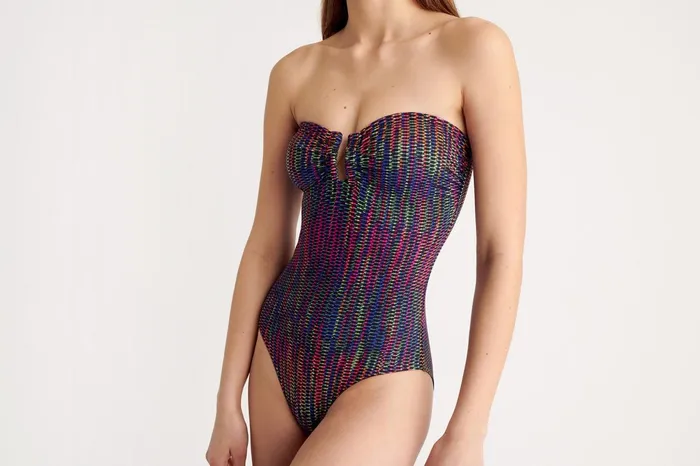 ERES Halo Bustier OnePiece Imprime Cameleon Women OnePiece Swimsuits
