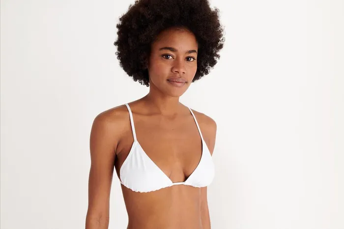 ERES Mouna Small Triangle Bikini Top Blanc Women Bikini Tops