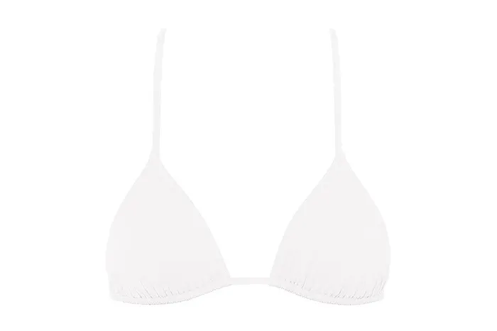 ERES Mouna Small Triangle Bikini Top Blanc Women Bikini Tops