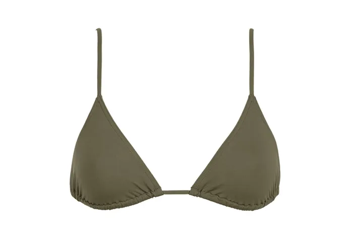 ERES Mouna Small Triangle Bikini Top Olive Noire Women TwoPieces Swimsuits