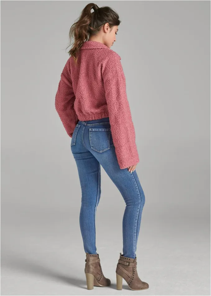 FAUXSHEARLING TEDDY COAT Blush Women VENUS Coats