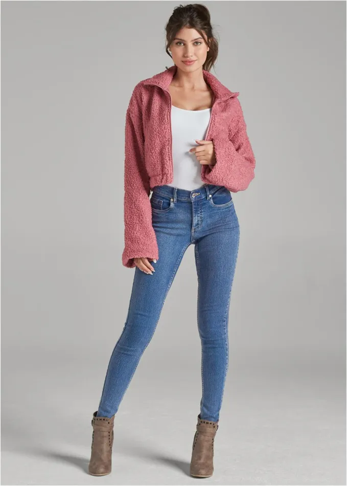 FAUXSHEARLING TEDDY COAT Blush Women VENUS Coats