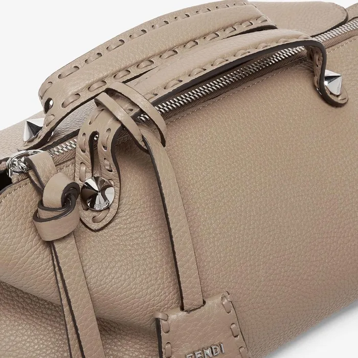 Fendi Boston Bags By The Way Selleria Medium Dove Gray Selleria Bag With 192 Handsewn Topstitches 8211 Women
