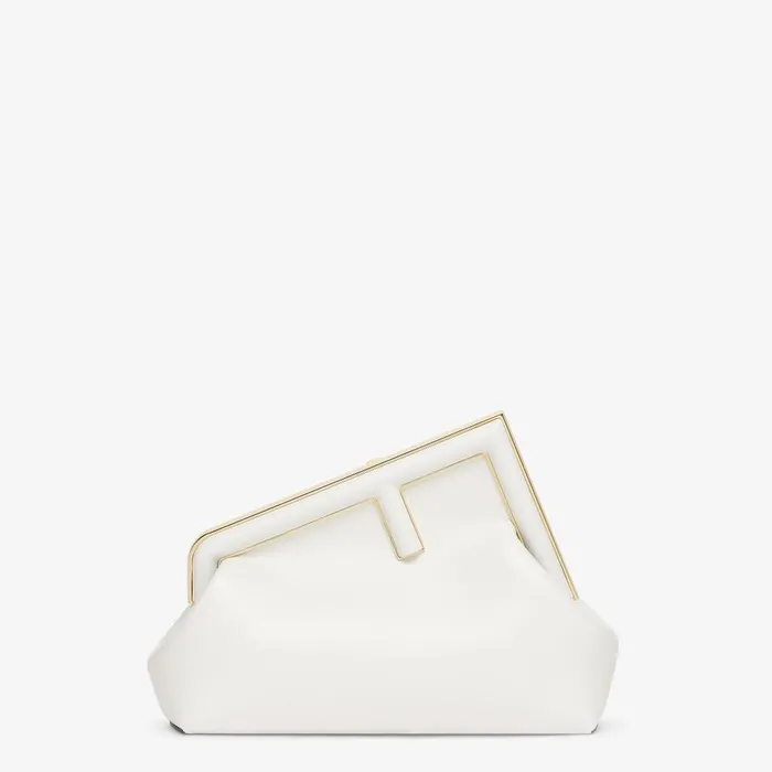 Fendi Clutches and Pouches Fendi First Midi White Leather Bag 8211 Women