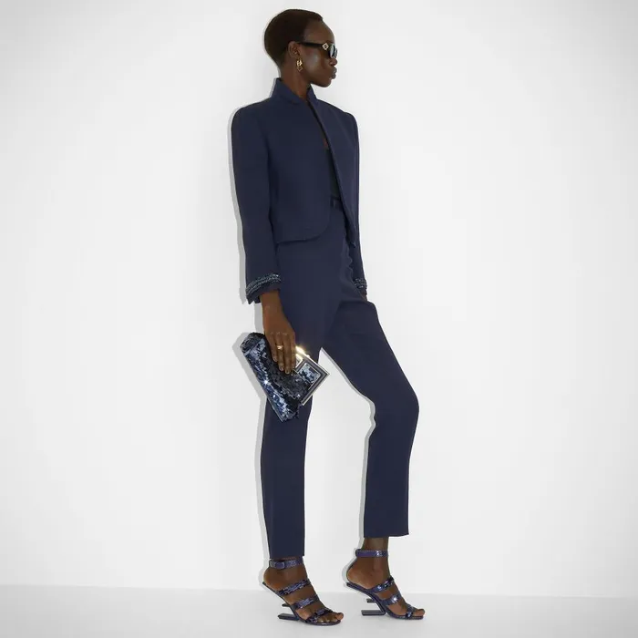 Fendi Clutches and Pouches Fendi First Small Bag Embroidered With Blue Sequins 8211 Women