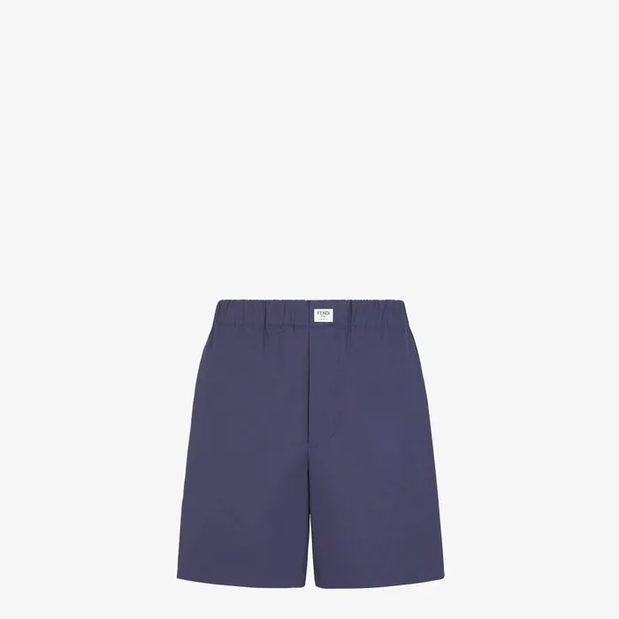 Fendi Coordinated Sets Bermudas Dark Blue Poplin Shorts 8211 Men