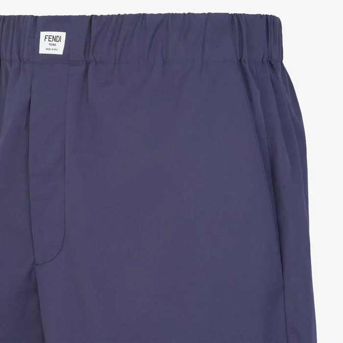 Fendi Coordinated Sets Bermudas Dark Blue Poplin Shorts 8211 Men