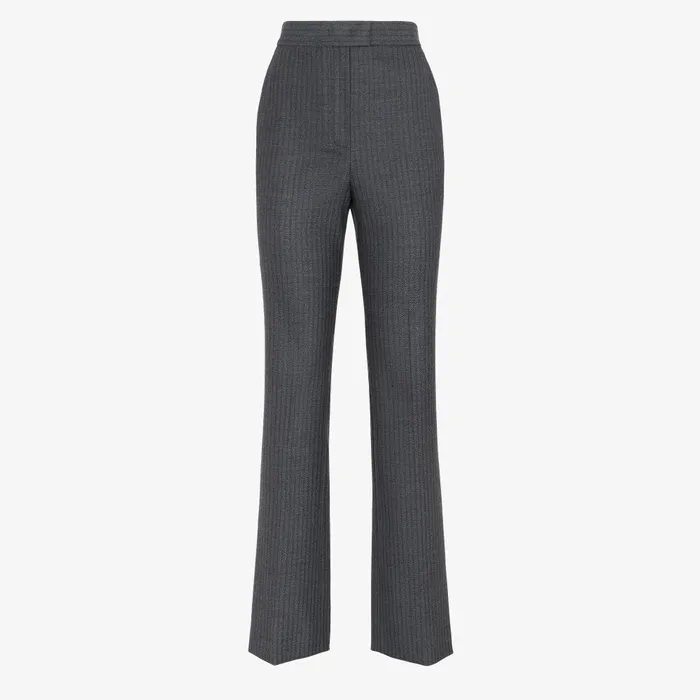 Fendi Coordinated Sets Pants Black Pinstriped Wool Pants 8211 Women
